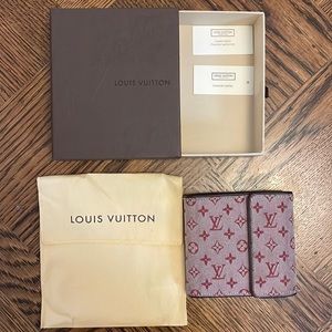 Rare Louis Vuitton Denim Red Trifold Wallet